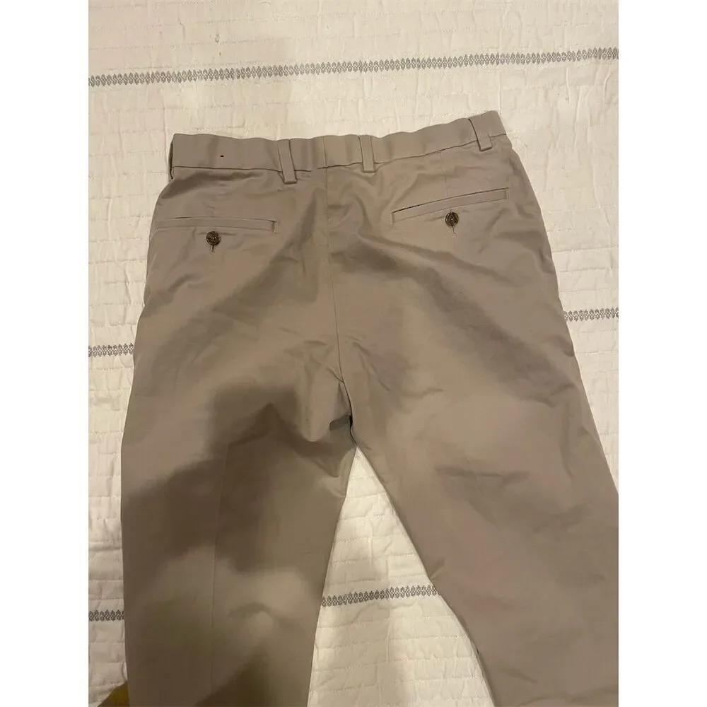 Brooks Brothers Men's Beige Chino Pants Size 33x30 Stretch Straight Leg - Picture 8 of 14